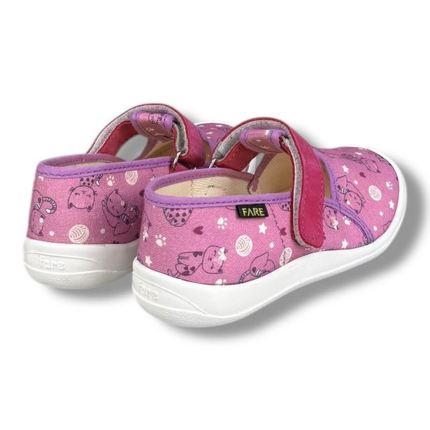 Dívčí papuče na suchý zip Fare - Kočka