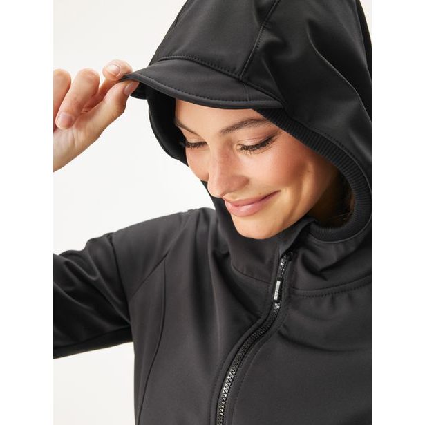 Unuo, Dámský softshellový kabát s fleecem Street, Černá
