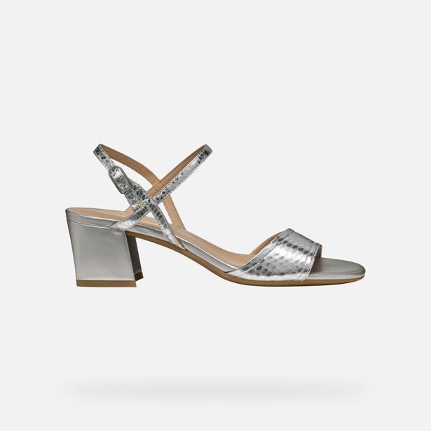 Stříbrné dámské sandály Geox New Eraklia 50
