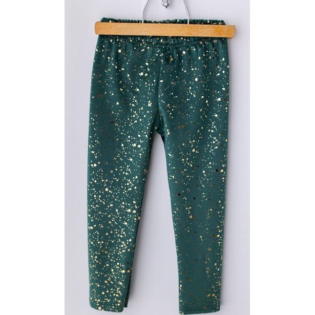 Premium sametové Lily Grey legíny GREEN