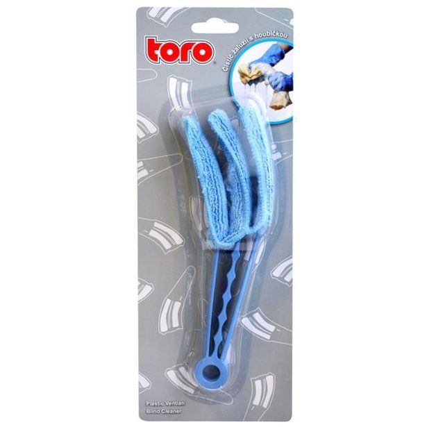 TORO Čistič žaluzií plastový s houbičkou, 20, 5 x 4, 6 cm_hamashop