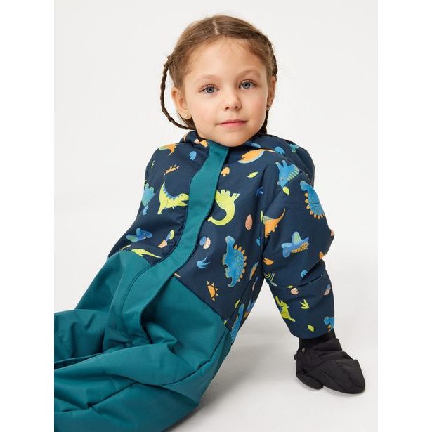 Unuo Batolecí zimní kombinéza Polar, Kobaltová, Dinosauři