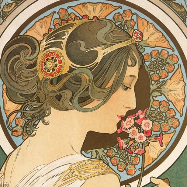 Poznámkový kalendář Alfons Mucha 2023, 30 × 30 cm Baagl