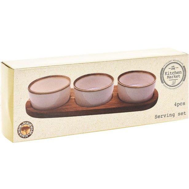 EXCELLENT HOUSEWARE Servírovací misky s podnosem sada 4 ks KO-278000760