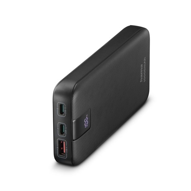 Hama PD 10 powerbanka, 10000 mAh, 3 výstupy: 1x USB-C, 2x USB-A, LED displej, PD, Qualcomm