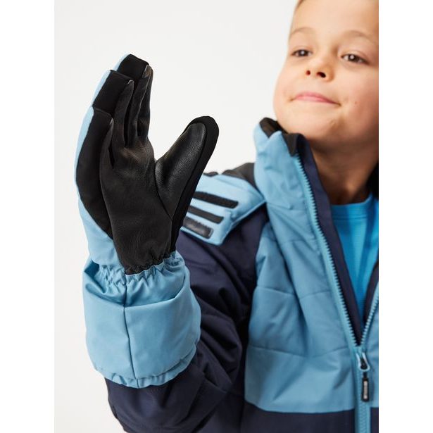 Unuo Dětské zimní rukavice prstové Ski, Modrá