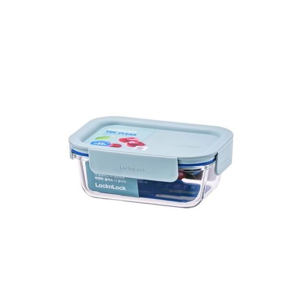 LOCKNLOCK DÓZA "CLEAR"OBDÉLNÍKOVÁ BOROSILKÁT.SKLO 380ML MINT_hamashop