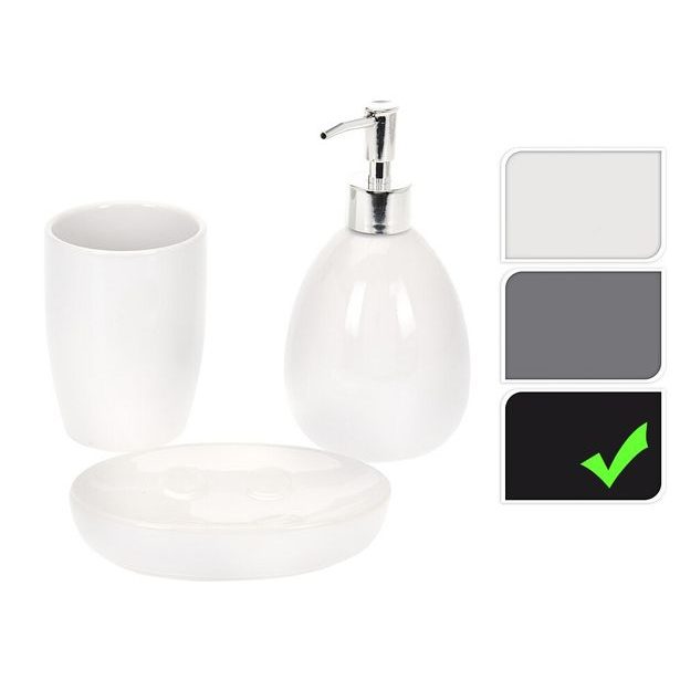 EXCELLENT HOUSEWARE Sada do koupelny DOLOMITE 3 ks černá KO-795600090cern