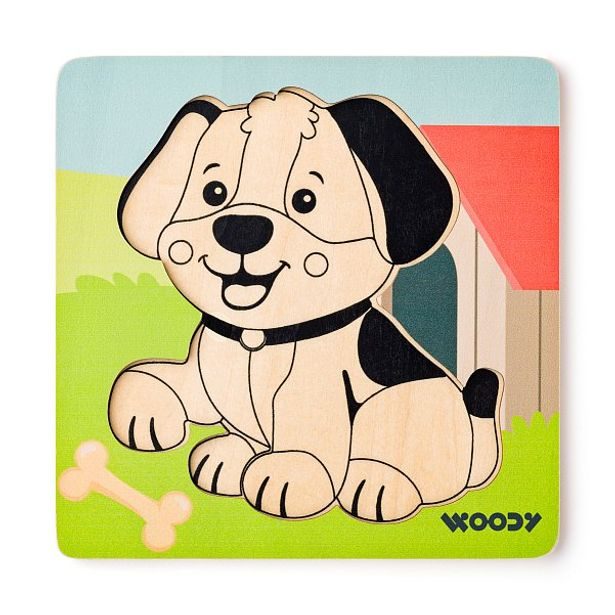 WOODY Puzzle Baby - pejsek