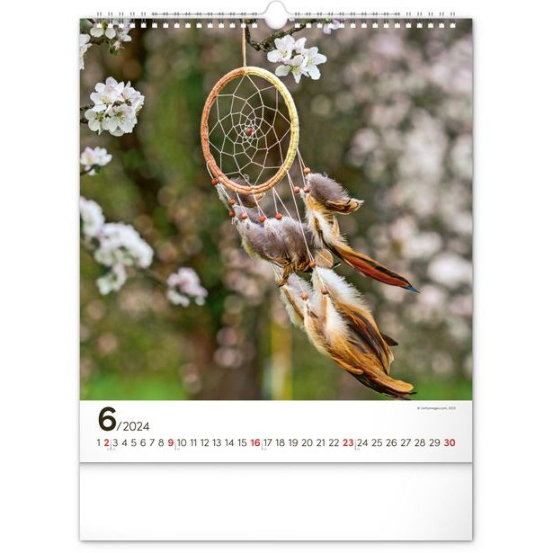 Nástěnný kalendář Lapač snů 2024, 30 × 34 cm