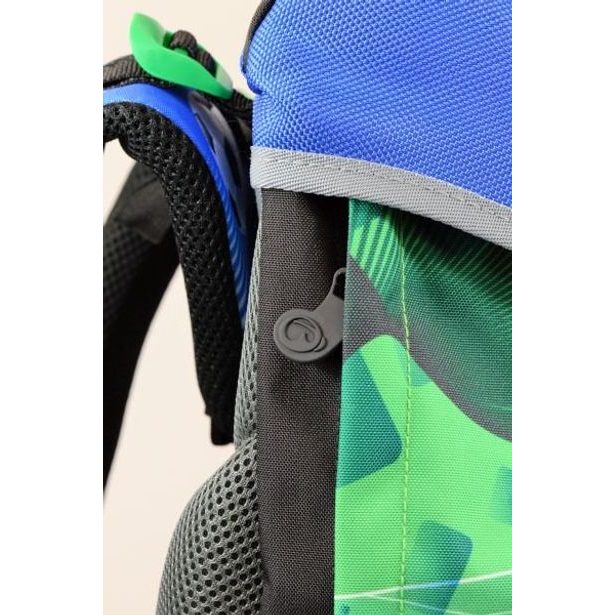 Školská aktovka/batoh pre chlapcov Bagmaster POLO 7 B BLUE/GREEN/BLACK