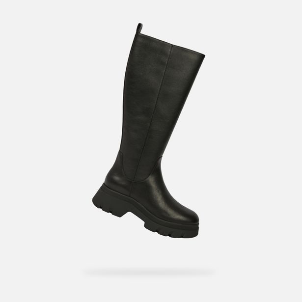 Černé dámské kozačky Geox Pluette