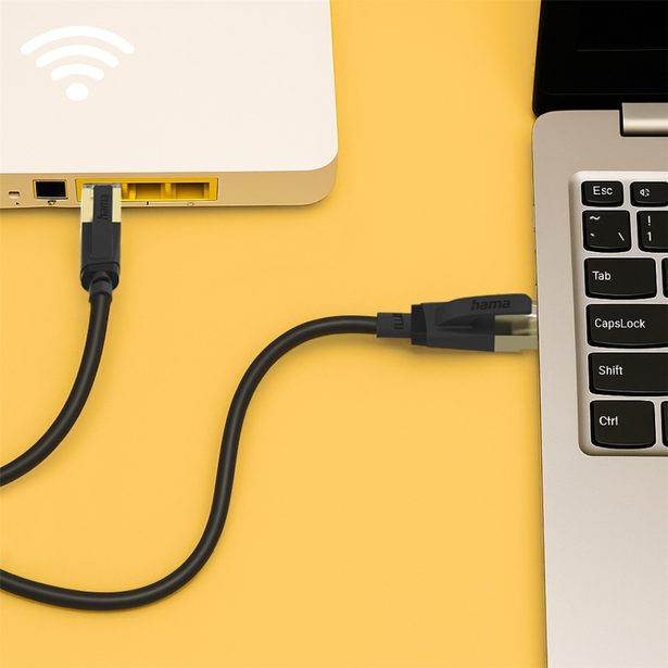 Hama síťový kabel Cat8 S/FTP RJ45 0,5 m, stíněný, 40 Gb/s