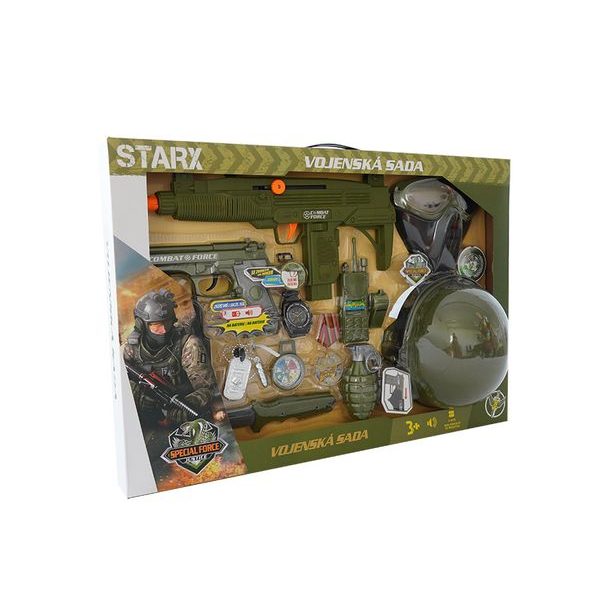 Vojenská sada s helmou