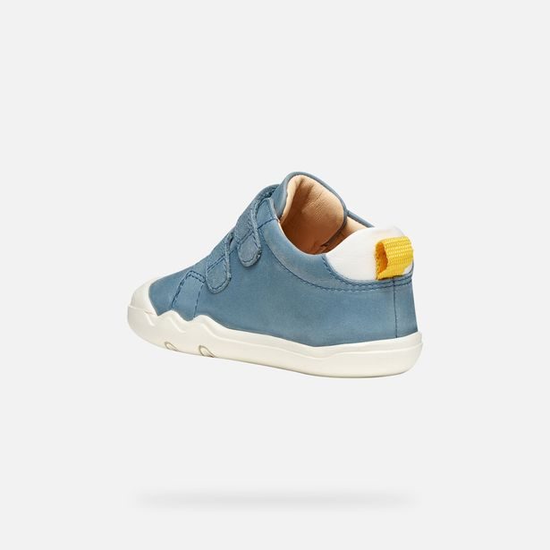 Modré chlapecké barefoot tenisky Geox Steppieup