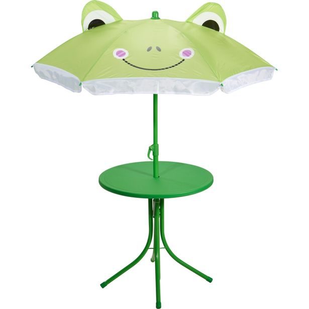 PROGARDEN Zahradní nábytek dětský set motiv žáby KO-FF1000110