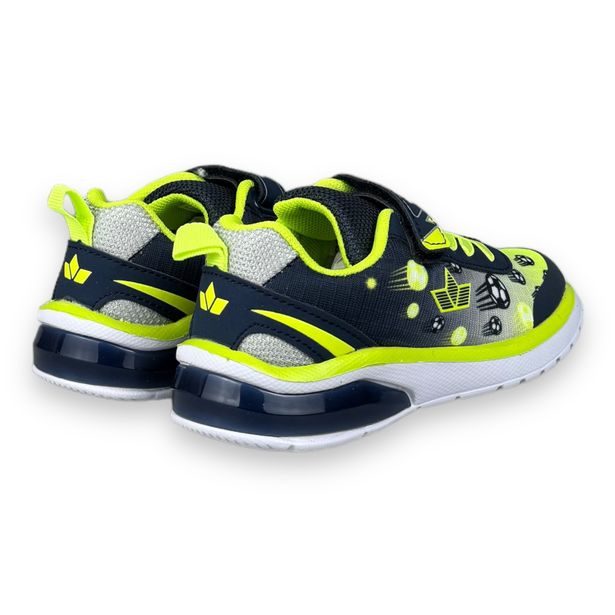 Dětské sportovní tenisky s LED blikačkou LICO - Marine/lemon