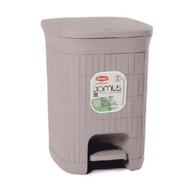 koš odp.20l pedál.šedý DOMUS, 31x27x38cm, plast