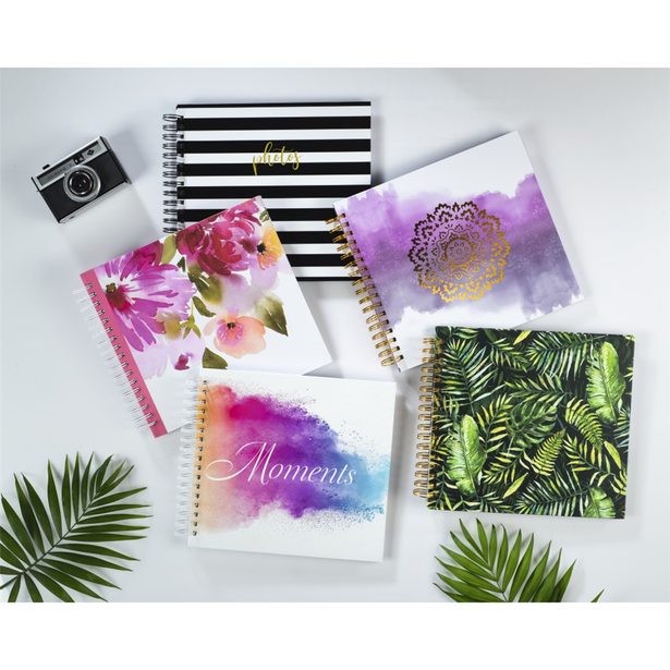 Hama album klasické spirálové BLOCKS 28x24 cm, 50 stran, bílá/ černá