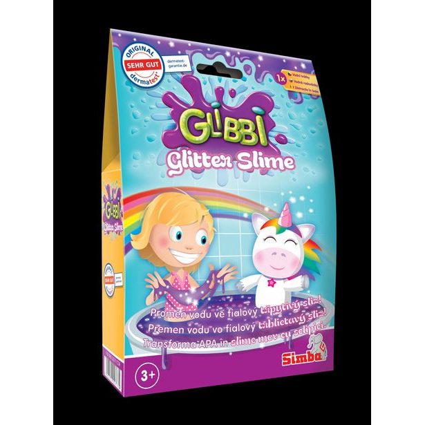 Glibbi Glitter Slime sliz fialový třpytivý, DP10