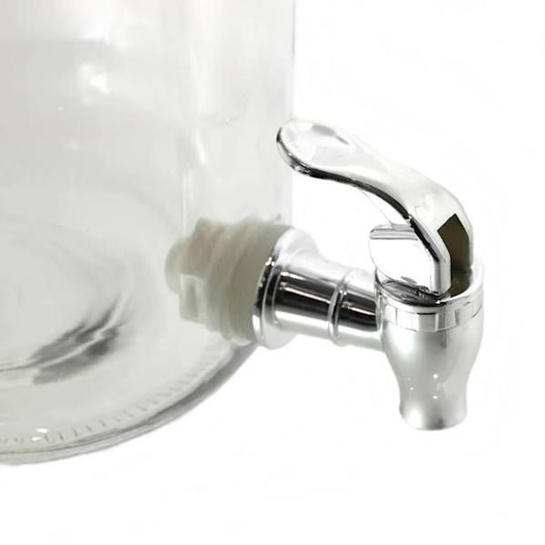 ND-kohout+těsnění láhve 4,0l sklo, stříbrný