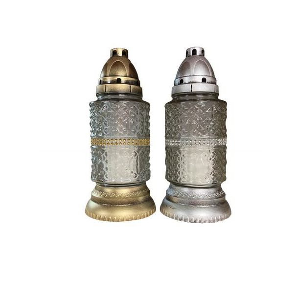 svíčka hřbit. 26cm, s víčkem, mix barev, 30hod