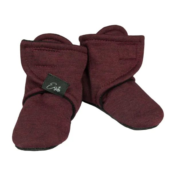 ESITO Capáčky barefoot Warmkeeper ZOE Garnet - vínová