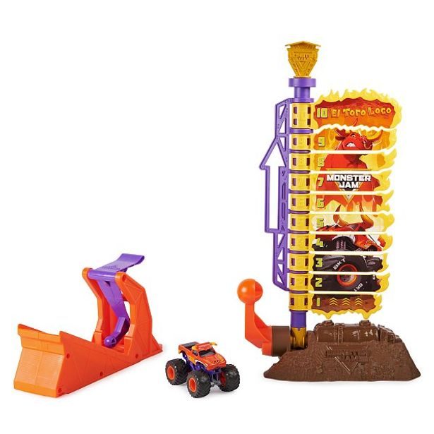 SpinMaster MONSTER JAM - Hrací set El Toro Loco Big Air Challenge, 1:64