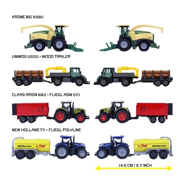 Farmářské vozidlo kovové, 5 druhů