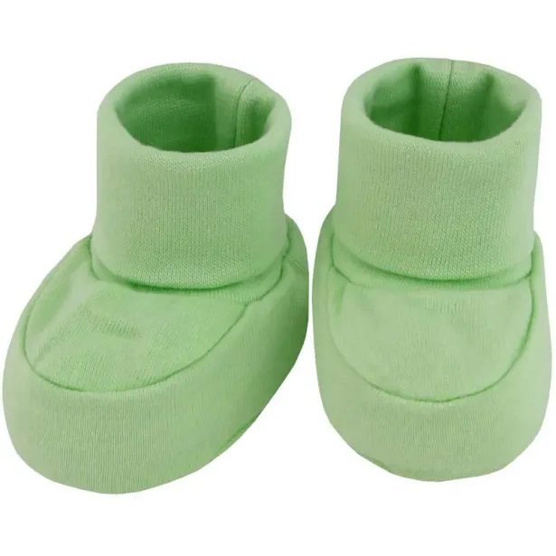ESITO Kojenecké bačkůrky bavlna malé jednobarevné zelené - zelená