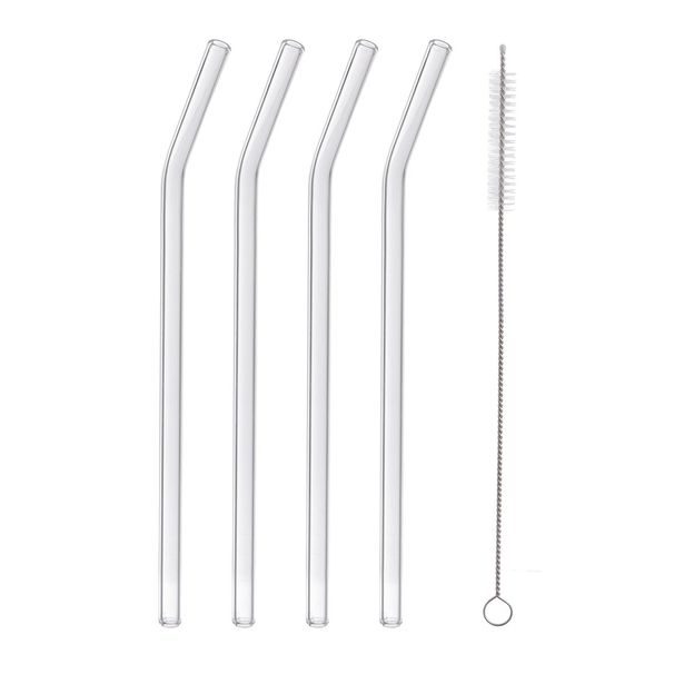 Nápojové brčko 4 ks s kartáčkem