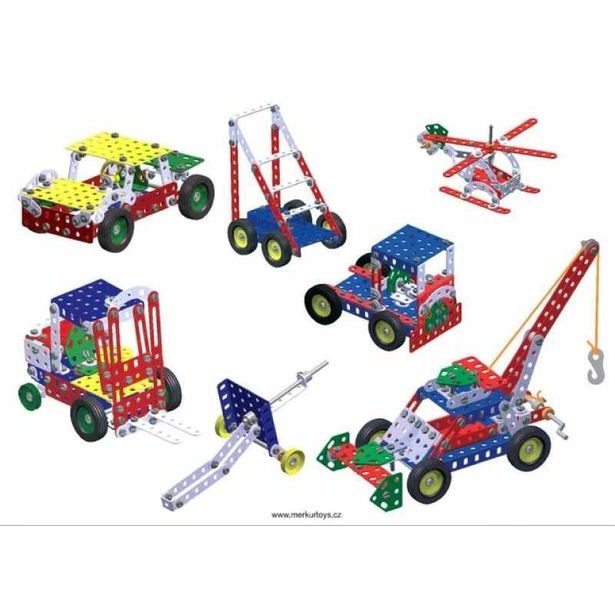 Merkur 4 stavebnice, 602 dílů, 40 modelů