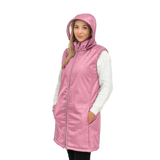 ESITO Dámská zimní softshellová vesta s beránkem Antique pink - růžová