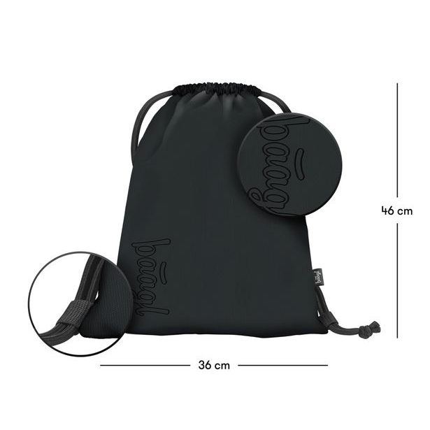 BAAGL SET 3 Core Uni černá: batoh, penál, sáček