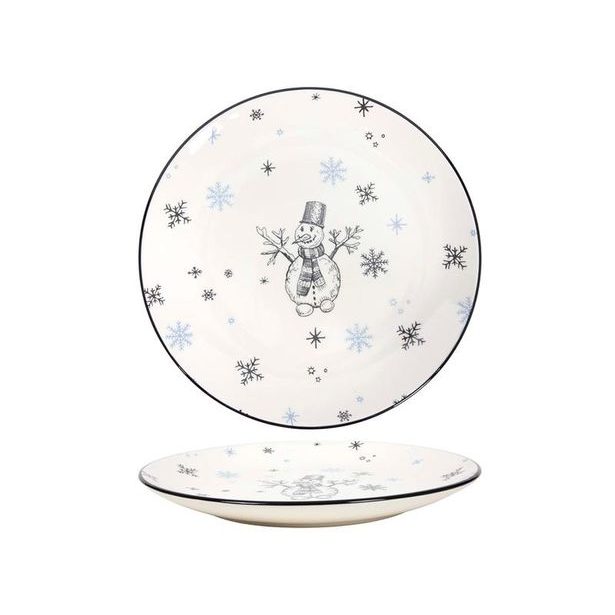 HIT TALÍŘ SNĚHULÁK MODRÝ ČERNÝ 26,5CM