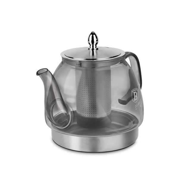 BERLINGERHAUS Konvice čajová termosklo s filtrem 1,2 l šedá pro indukci BH-8944