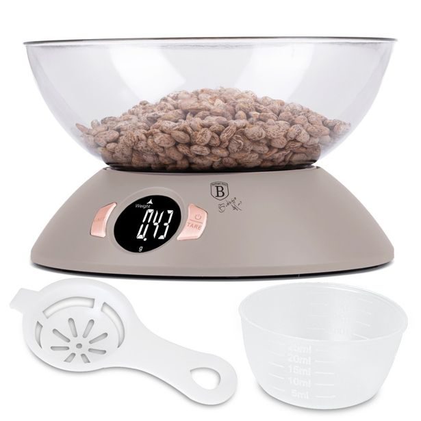 BERLINGERHAUS Váha kuchyňská s miskou Taupe Collection BH-9616