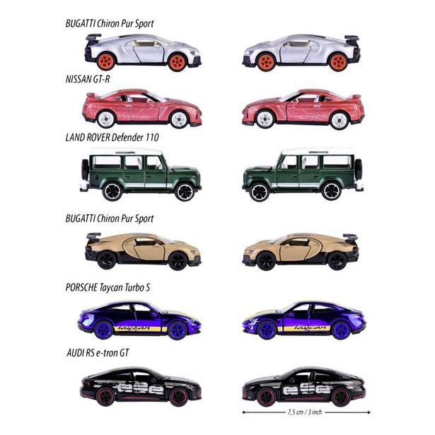 Autíčko Deluxe Cars,7,5 cm, 6 druhů