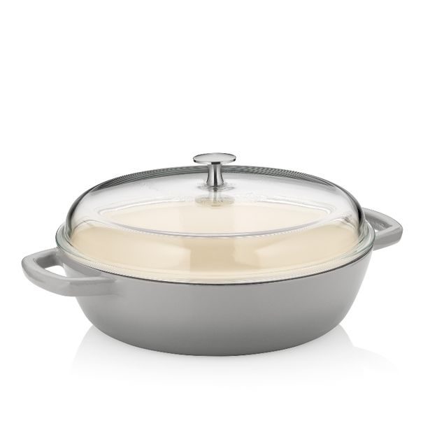 KELA Hluboká pánev litinová CALIDO 28 cm 3,8 l šedá KL-12614