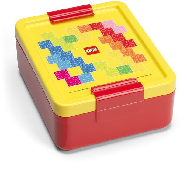 LEGO Brick box na svačinu - červená/žlutá