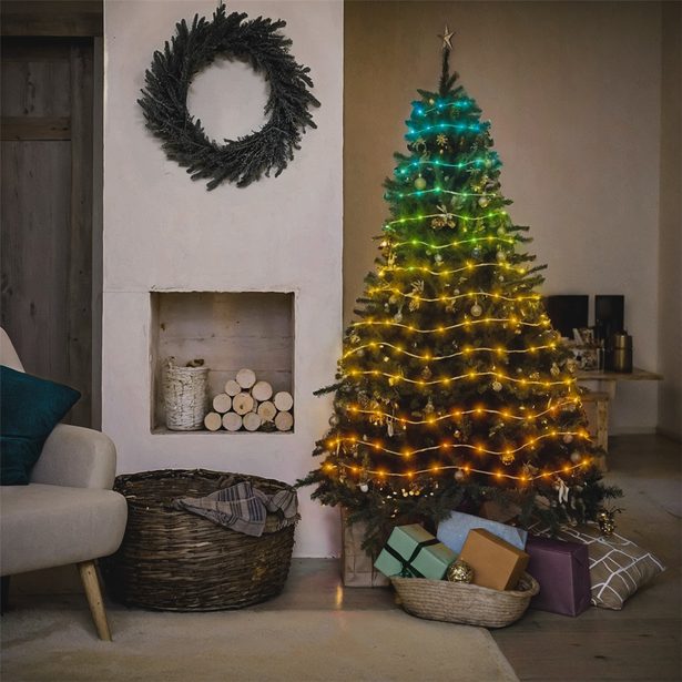 Hama SMART WiFi světelný řetěz, 100 LED, venkovní/vnitřní použití, nastavení barev, stmívání, 10 m