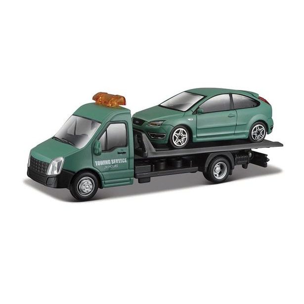 Bburago Bburago - Flatbed Transort a Tow Truck, Street Fire, 1:43, assort