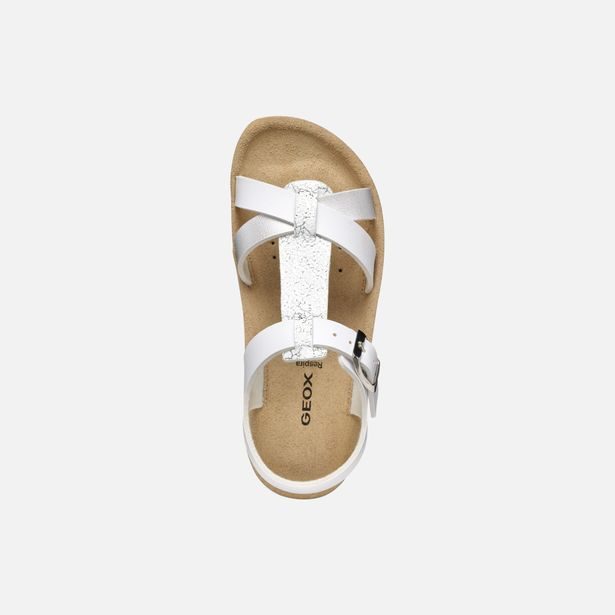 Bílé dívčí sandály Geox Sandal Costarei Gi