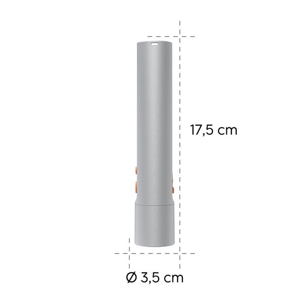 Hama FL350-C, LED svítilna, nabíjecí, hliníková, 350 lm / 100 m, 4 režimy+SOS, rozptylovač, poutko