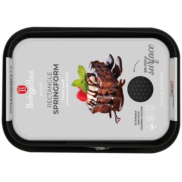 BERLINGERHAUS Obdélníková rozkládací forma 2 v 1 39*27 cm Anthracite Collection BH-8690