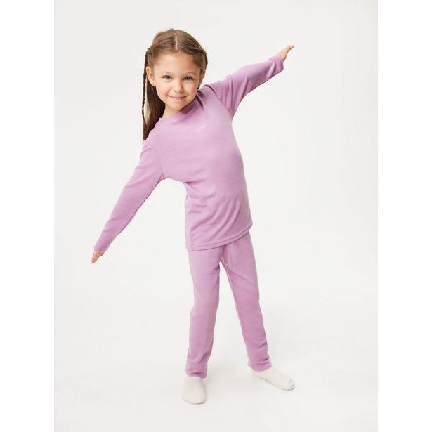 Unuo Dětské merino legíny, Růžová