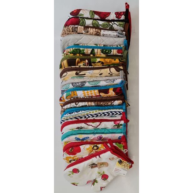 chňapka 27x17cm PES/PES, PÁR, bez podš., MIX dekorů