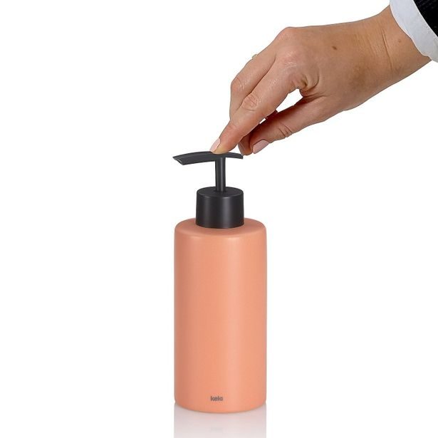 KELA Dávkovač mýdla Matsi keramika broskvově růžová 300 ml KL-24087