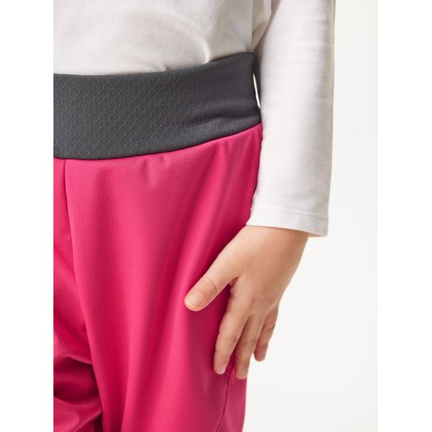 Unuo Dětské softshellové kalhoty bez zateplení pružné Sporty, Fuchsiová