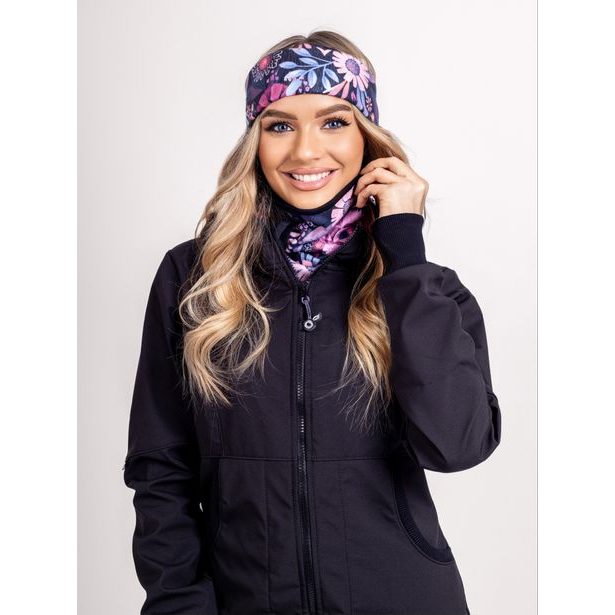 Unuo, Dámská čelenka fleecová Elise, Kouzelné květiny